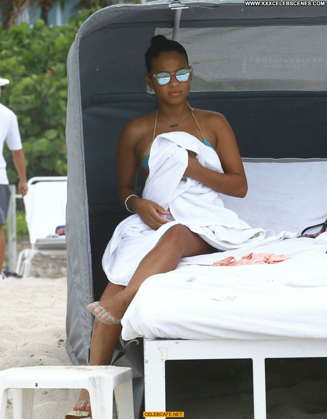 Christina Milian No Source Posing Hot Sexy Sex Babe Celebrity Beach